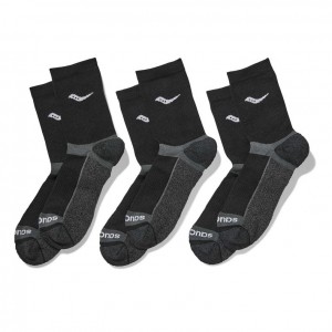 Black Men's Saucony Inferno Cushion Mid 3-Pack Socks | AUSTRALIA-KENWA