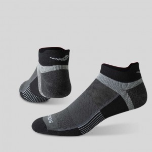 Black Men's Saucony Inferno Liteweight 3-Pack Socks | AUSTRALIA-XHKFG