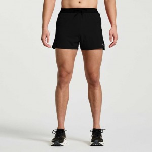 Black Men's Saucony Outpace 3" Shorts | AUS-CPTSG