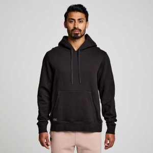 Black Men's Saucony Recovery Hoodie | AUS-QFCSU