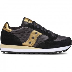 Black / Gold Women's Saucony Jazz Original Trainer | AUSTRALIA-HSCAQ