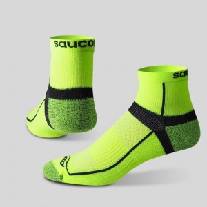 Black / Green Men's Saucony Inferno Quarter 3-Pack Socks | AUSTRALIA-QFOJY