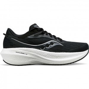 Black / White Men's Saucony Triumph 21 Wide Running Shoes | AUSTRALIA-HQZEA