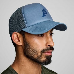 Blue Men's Saucony Foamie Trucker Hats | AUSTRALIA-BUXMJ