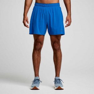 Blue Men's Saucony Outpace 5" Shorts | AUSTRALIA-AEQJU