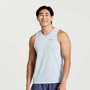 Blue Men's Saucony Stopwatch Singlet | AUSTRALIA-SPQWC