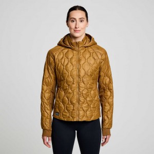 Brown Women's Saucony Solstice Oysterpuff Jacket | AUSTRALIA-MTEGU