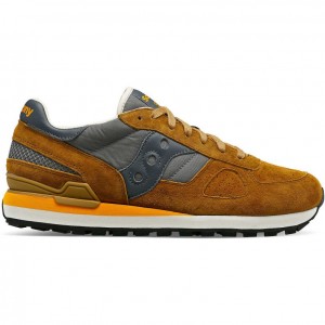 Brown / Grey Men's Saucony Shadow Original Premium Trainer | AUS-SEHDL