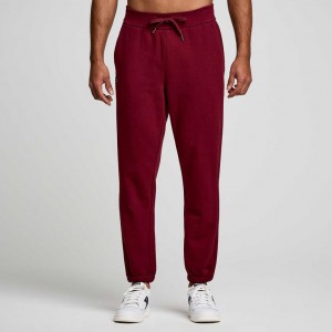 Burgundy Men's Saucony Recovery Jogger | AUSTRALIA-RENXB