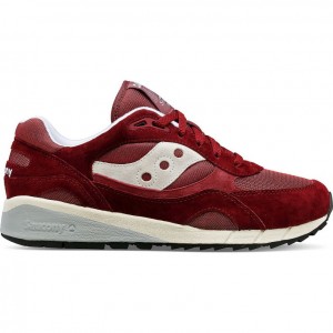 Burgundy Men's Saucony Shadow 6000 Trainer | AUS-LPFNS