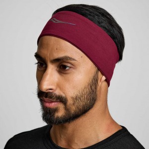 Burgundy Men's Saucony Solstice Headband | AUSTRALIA-CJLPB