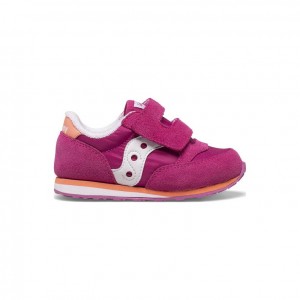 Fuchsia Little Kids' Saucony Baby Jazz Hook & Loop Sneaker | AUS-HMZGD