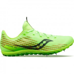 Green Men's Saucony Havok XC 3 Spikes | AUSTRALIA-DVCEB