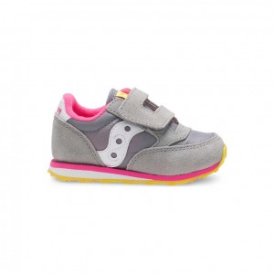 Grey Big Kids' Saucony Jazz Hook & Loop Sneaker | AUSTRALIA-OFJXZ