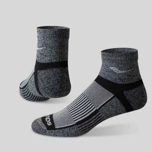 Grey Men's Saucony Inferno Quarter 3-Pack Socks | AUSTRALIA-LSTVD