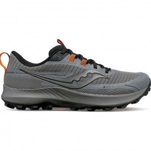 Grey Men's Saucony Peregrine 13 GTX Trail Running Shoes | AUSTRALIA-QMHKN