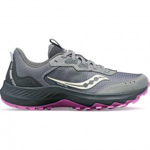 Grey Women's Saucony Aura TR Trail Running Shoes | AUS-RBJFG