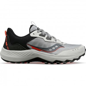 Grey / Black Men's Saucony Aura TR Wide Running Shoes | AUS-SQOHZ