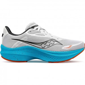 Grey / Turquoise Men's Saucony Axon 3 Running Shoes | AUS-FEDNH