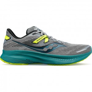 Grey / Turquoise Men's Saucony Guide 16 Wide Running Shoes | AUS-LYNKI