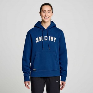 Indigo Women's Saucony Recovery Hoodie | AUS-PHTZY