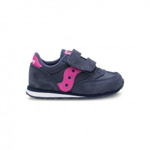 Navy Big Kids' Saucony Jazz Hook & Loop Sneaker | AUSTRALIA-AQPYM