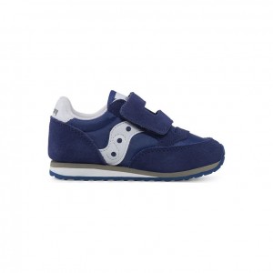 Navy Big Kids' Saucony Jazz Hook & Loop Sneaker | AUS-BNAKO