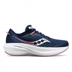 Navy Women's Saucony Triumph 21 Running Shoes | AUSTRALIA-VHFLT