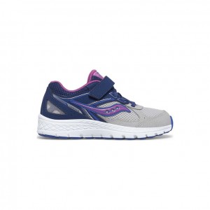 Navy / Grey Big Kids' Saucony Cohesion 14 A/C Sneaker | AUS-XVTUB