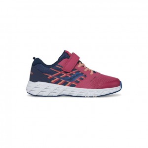 Navy / Red Big Kids' Saucony Wind 2.0 A/C Sneaker | AUSTRALIA-QNCPE