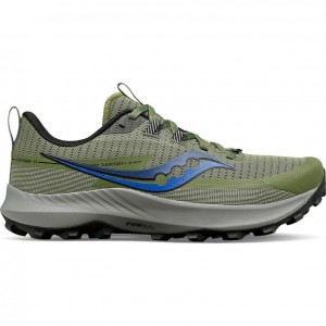 Olive Men's Saucony Peregrine 13 Trail Running Shoes | AUS-BJKQS