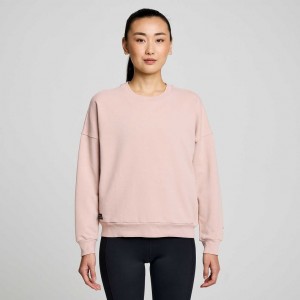 Pink Women's Saucony Recovery Crew Sweatshirt | AUS-KRWAM