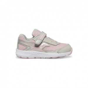 Pink / Grey Little Kids' Saucony Ride 10 Jr. Sneaker | AUSTRALIA-QEDRU