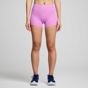 Purple Women's Saucony Fortify 3" Hot Shorts | AUS-AMEUO