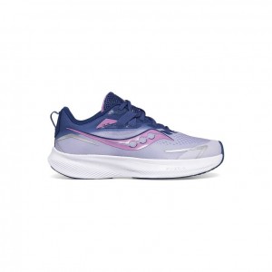 Purple / Indigo Big Kids' Saucony Ride 15 Sneaker | AUSTRALIA-OYRNF