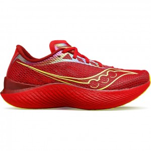 Red Men's Saucony Endorphin Pro 3 Running Shoes | AUS-QOVSA