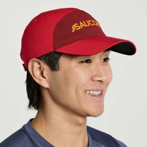 Red Men's Saucony Outpace Hat | AUS-TWMYG