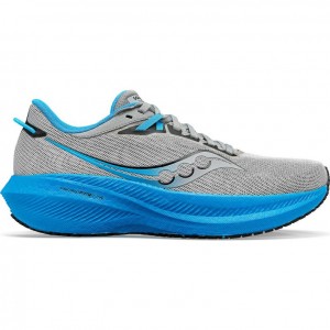 Silver / Blue Men's Saucony Triumph 21 Running Shoes | AUSTRALIA-EGBFQ