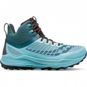 Turquoise Men's Saucony Ultra Ridge GTX Trail Running Shoes | AUSTRALIA-BWMXT