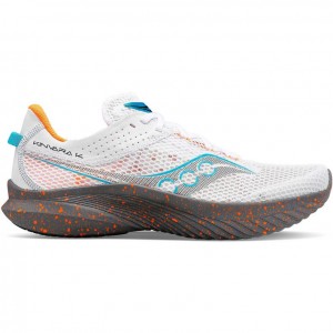 White Men's Saucony Kinvara 14 Running Shoes | AUSTRALIA-RWNKT