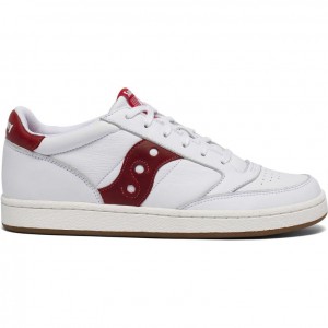 White / Red Men's Saucony Jazz Court Trainer | AUS-SIYKH