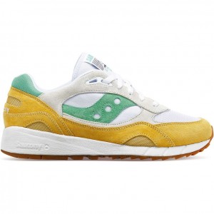 White / Yellow / Green Men's Saucony Shadow 6000 Trainer | AUS-WXTVH