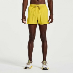 Yellow Men's Saucony Outpace 3" Shorts | AUSTRALIA-YWFVH