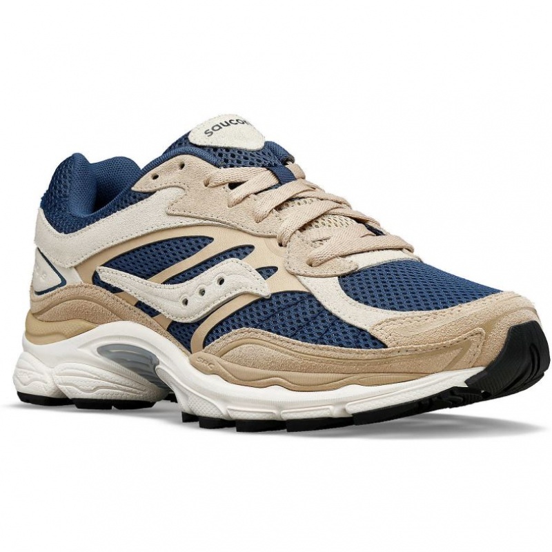 Beige / Blue Men's Saucony ProGrid Omni 9 Premium Trainer | AUS-GQKCV