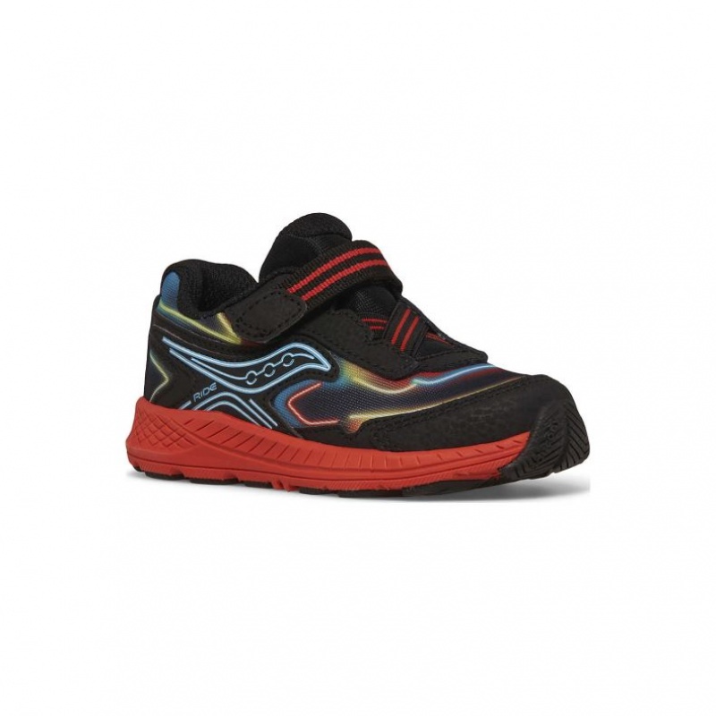 Black Little Kids' Saucony Ride 10 Jr. Sneaker | AUS-ZGOWB