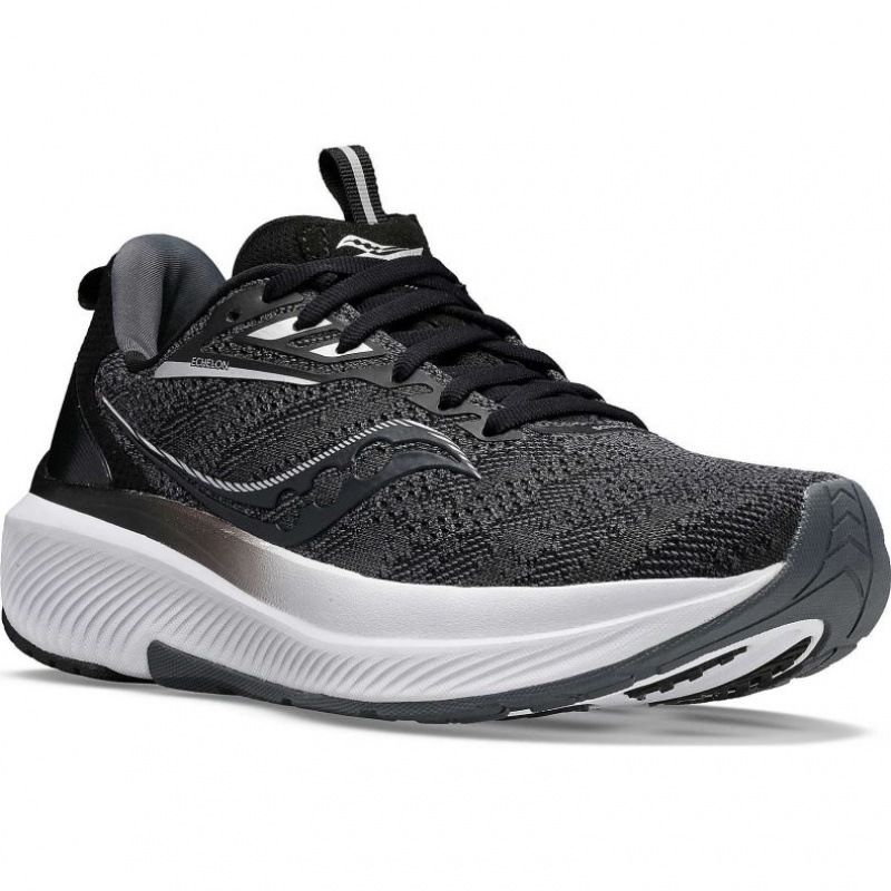 Black Men's Saucony Echelon 9 Running Shoes | AUSTRALIA-QJXZP