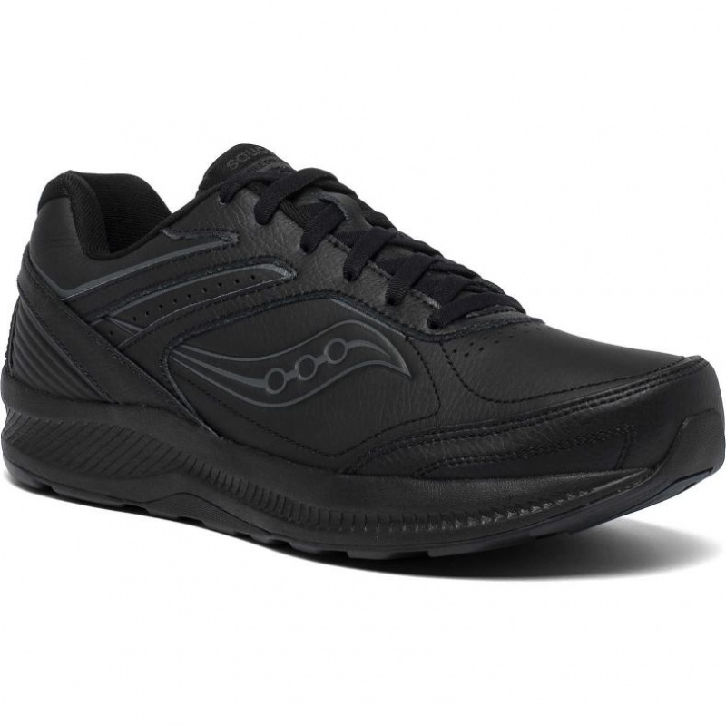 Black Men's Saucony Echelon Walker 3 Extra Wide Running Shoes | AUSTRALIA-NUYLW