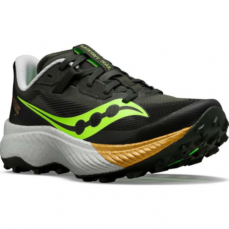 Black Men's Saucony Endorphin Edge Trail Running Shoes | AUS-RHMNV