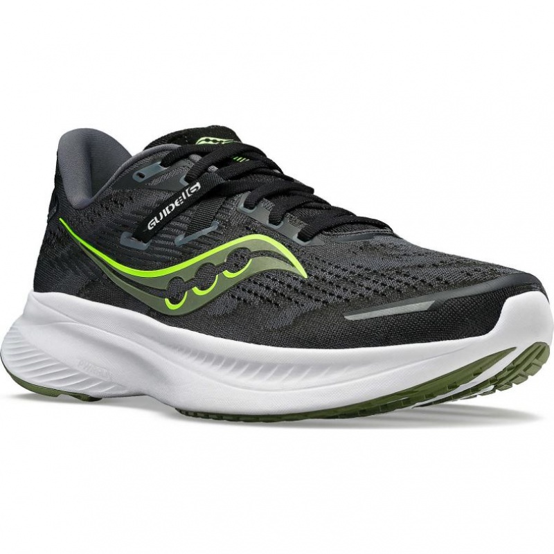 Black Men's Saucony Guide 16 Running Shoes | AUS-CEYFA