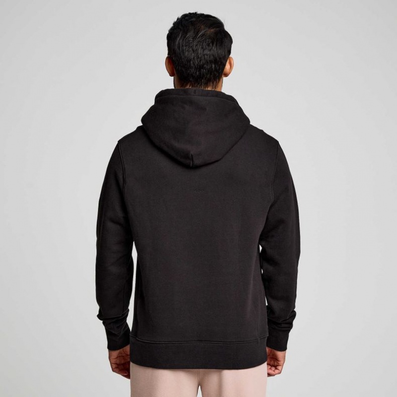 Black Men's Saucony Recovery Hoodie | AUS-QFCSU